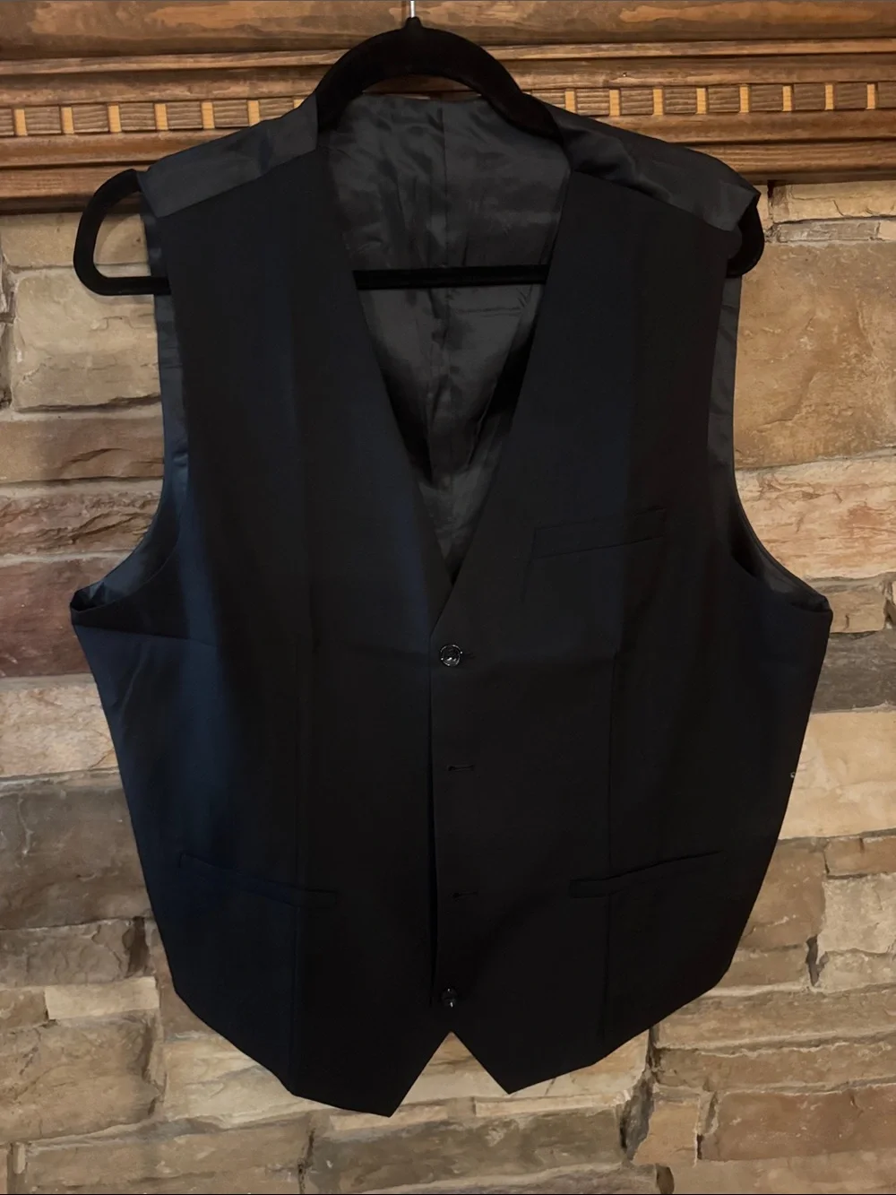 Men's Black Dress Vest - Classic Tailored Waistcoat with Clip Bow Tie